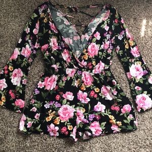 Floral Print Romper